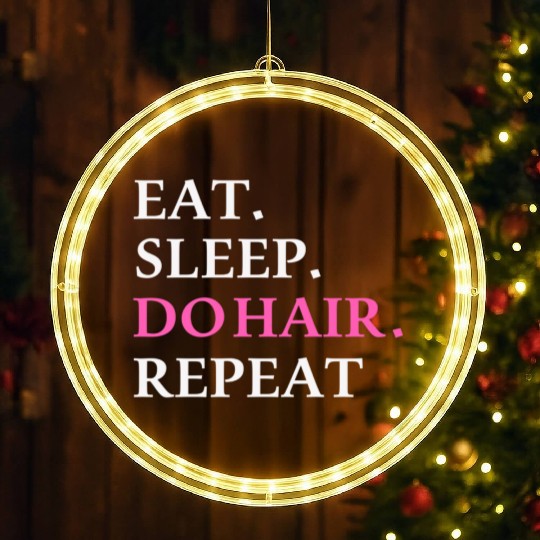 HairStylist Funny LED Christmas Window Lights Cosmetologist Gift Salon