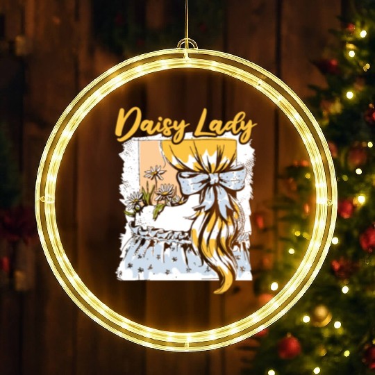 Daisy Garden Gardening Gardener LED Christmas Window Lights