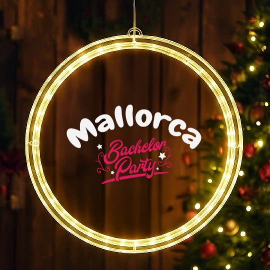 Bachelor Party LED Christmas Window Lights Mallorca Pre Wedding