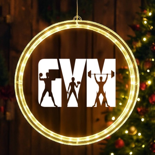 Its a good day to Gym Fitness Bodybuilding with Gr LED Christmas Window Lights