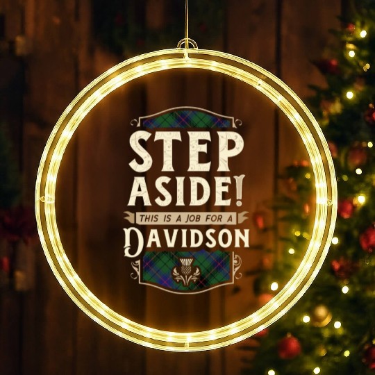 Job for a Davidson Step Aside Scottish Clan LED Christmas Window Lights