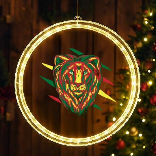 African American History Lion LED Christmas Window Lights