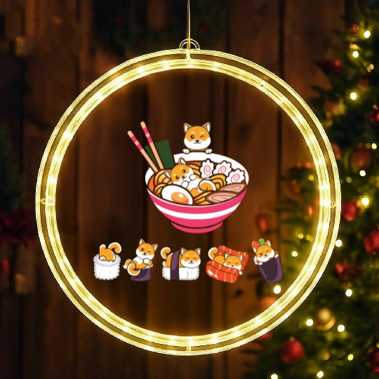 Sushi Rolls Ramen Japanese Food Lover LED Christmas Window Lights