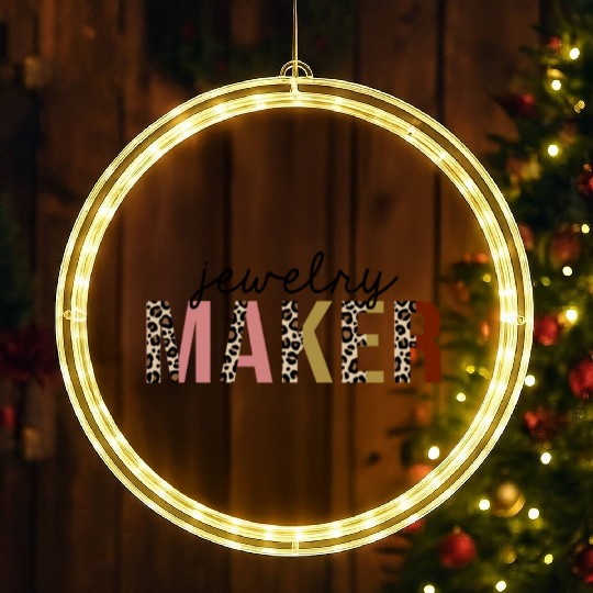 Jewelry Maker Leopard Print Funny LED Christmas Window Lights