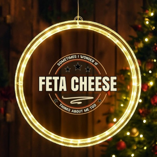 Feta Cheese Jokes LED Christmas Window Lights