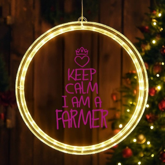 Keep Calm Farmer Cool Farmer Gift LED Christmas Window Lights