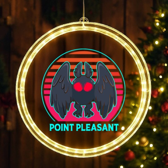 Cryptozoology Folklore Mothman Point Pleasant LED Christmas Window Lights