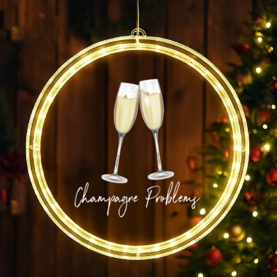 Champagne Problems LED Christmas Window Lights