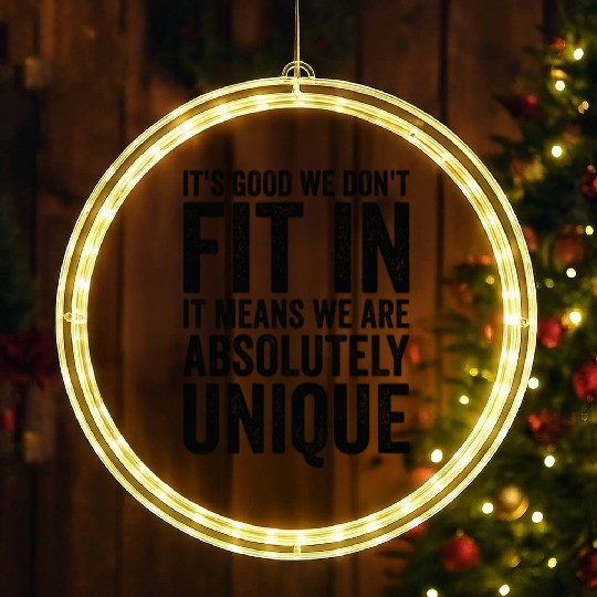 Positivity Misfits Poets Poetry Unique Uniqueness LED Christmas Window Lights