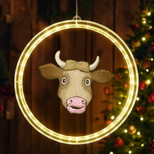 Cow Head LED Christmas Window Lights