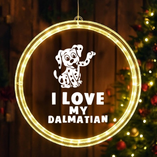 I Love My Dalmatian LED Christmas Window Lights