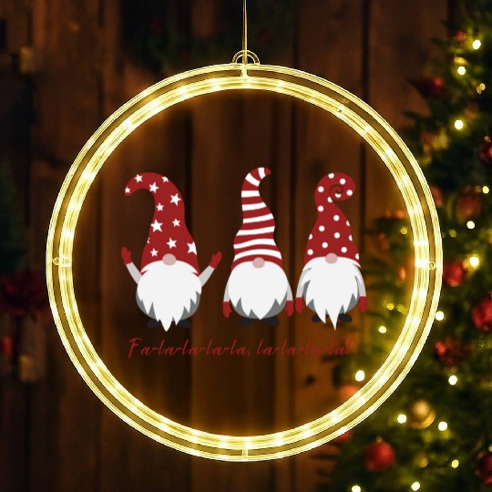 Three Christmas Dwarfs - Fa la la la la la la la LED Christmas Window Lights