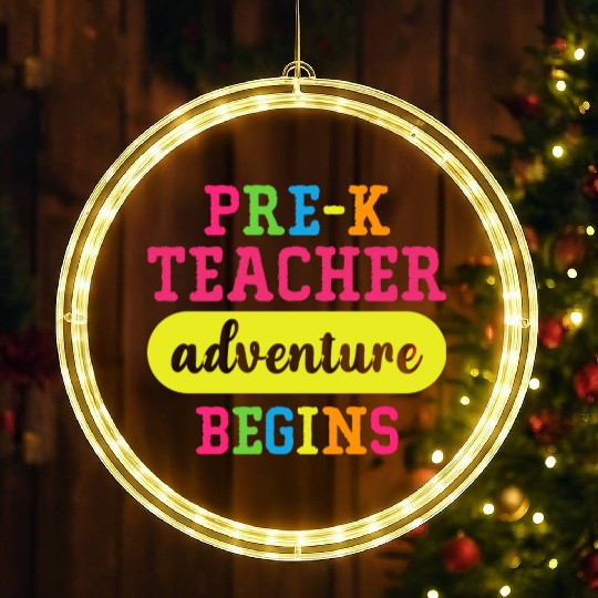 Pre K Teacher Adventure Begins LED Christmas Window Lights