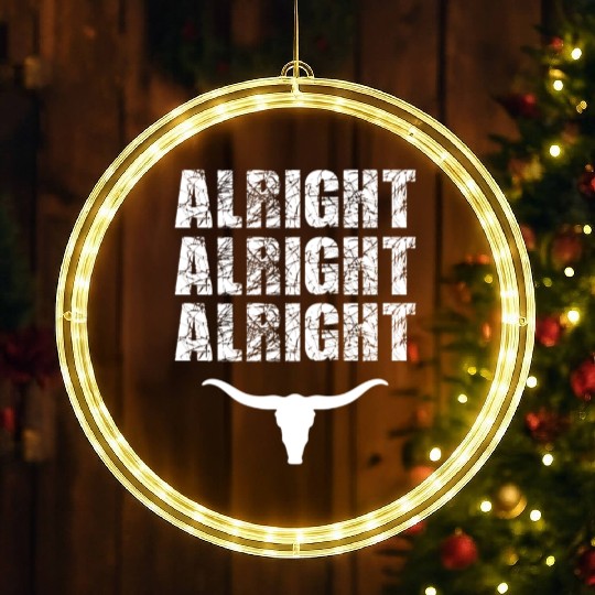 Alright, Alright, Alright Texas Bull Texas LED Christmas Window Lights