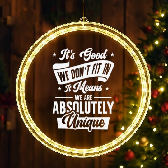 Positivity Misfits Poets Poetry Unique Uniqueness LED Christmas Window Lights