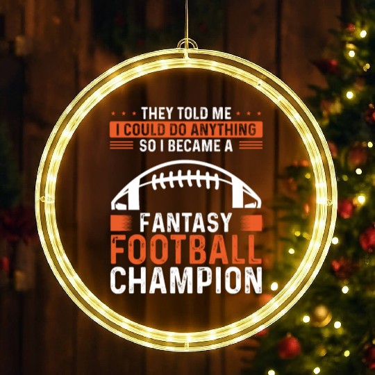 Fantasy Football Championship Team Player Trophy LED Christmas Window Lights