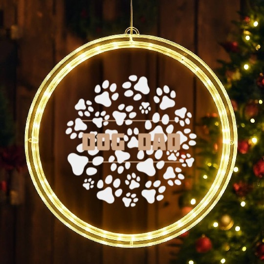 Dog dad, Gift for dog dad, Best dog dad ever LED Christmas Window Lights