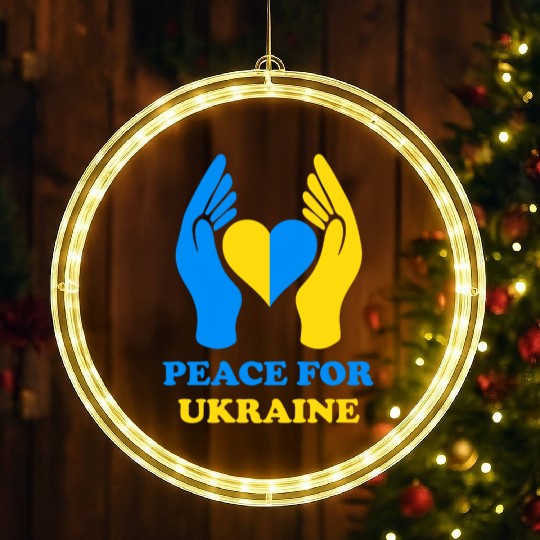 Peace for Ukraine LED Christmas Window Lights