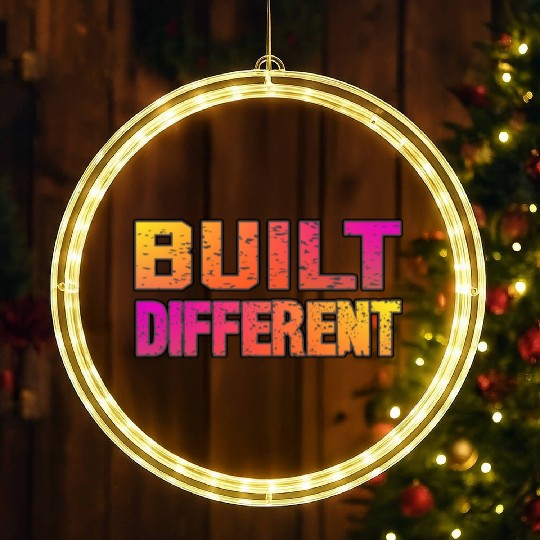 Built Different On Another Level Funny Gaming LED Christmas Window Lights