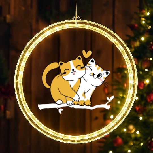 Cat Owner Cute Cat Lover Baby Cats Owner I Cute Ca LED Christmas Window Lights