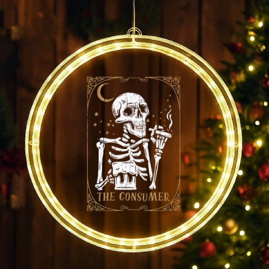 Alcohol Tarot Card Occult Club Gothic Consumer LED Christmas Window Lights
