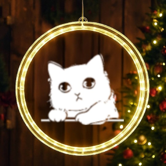 Cat Owner Cute Cat Lover Cute Cats I Cute Cat LED Christmas Window Lights