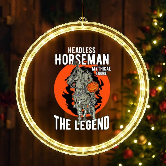 Headless Horseman Halloween LED Christmas Window Lights, Halloween Party