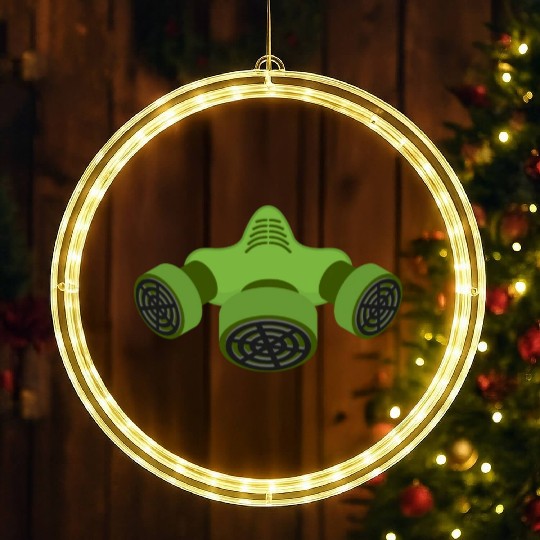 Gas mask green toxic nuklear mask LED Christmas Window Lights