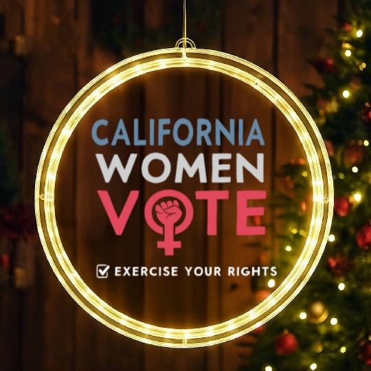 California Women Vote Voter 2022 Election LED Christmas Window Lights