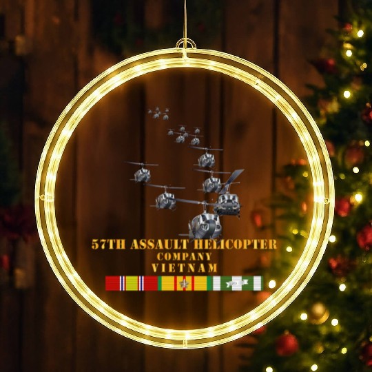 Army 57th Assault Helicopter Co w VN SVC X 300 LED Christmas Window Lights