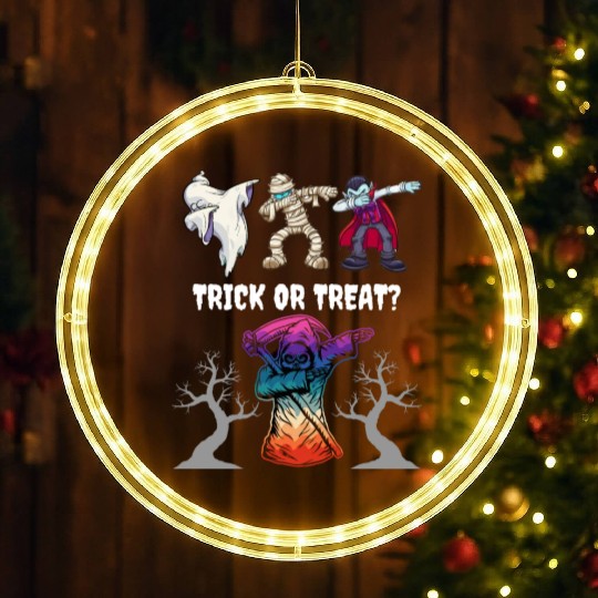 Halloween dabbing Trick or Treat October pumkin 1 LED Christmas Window Lights