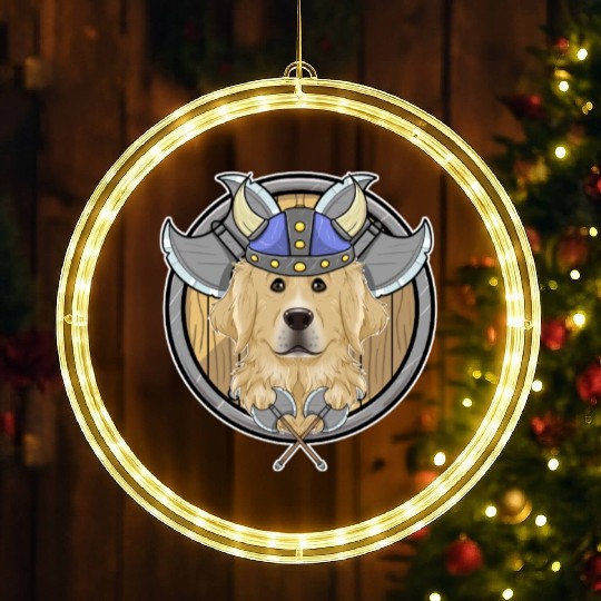 Golden Retriever I Valhalla I Viking LED Christmas Window Lights