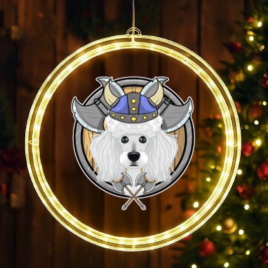 Poodle I Valhalla I Viking LED Christmas Window Lights