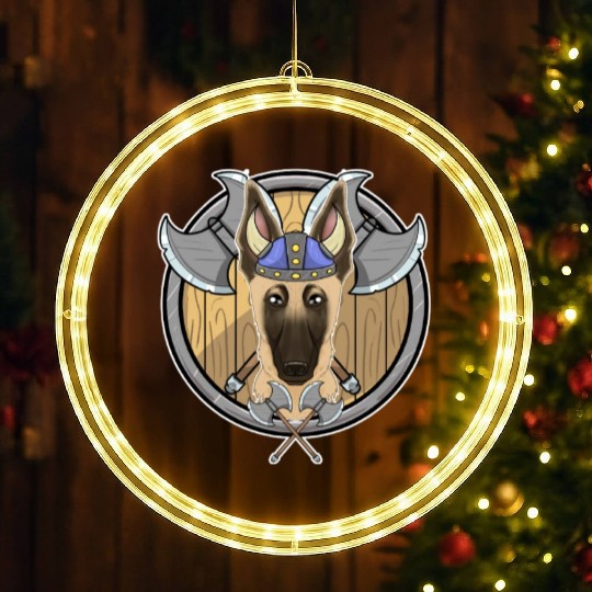 Malinois I Valhalla I Viking LED Christmas Window Lights