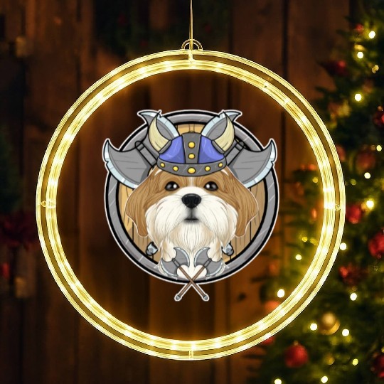 Shih Tzu I Valhalla I Viking LED Christmas Window Lights