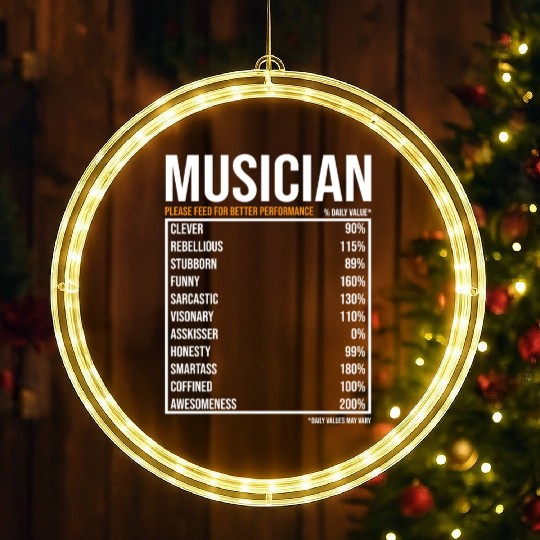 Musician Daily Value funny Musician LED Christmas Window Lights