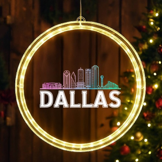 Dallas City Texas Dallas LED Christmas Window Lights