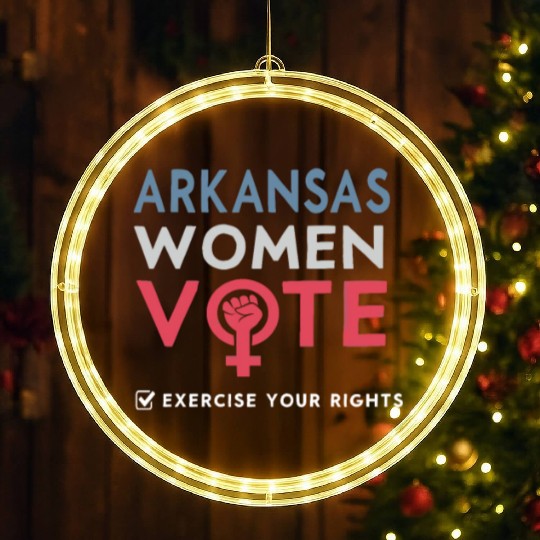 Arkansas Women Vote Voter 2022 Election Feminist LED Christmas Window Lights