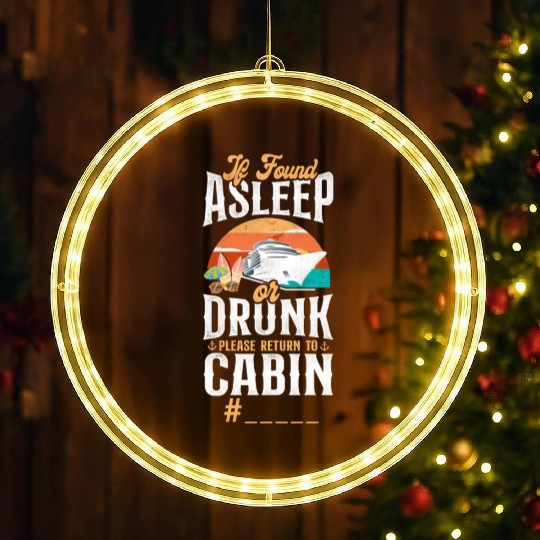 Cruise Ship Vacation Friends LED Christmas Window Lights