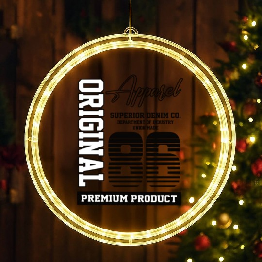 1986 Vintage Birthday Vintage Gift Retro LED Christmas Window Lights