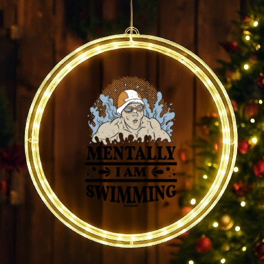 Swimming lifeguard swimming course outdoor pool gi LED Christmas Window Lights