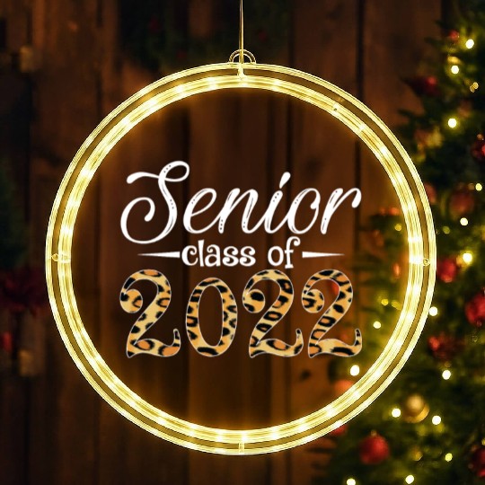 Senior Class Of 2022 Leopard Print LED Christmas Window Lights