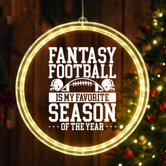 Fantasy Football is my Favorite Season Player LED Christmas Window Lights