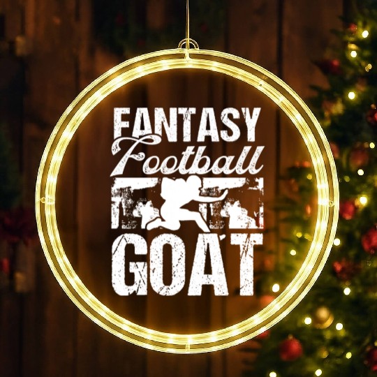 Fantasy Football Player Goat Fantasy Team Legend LED Christmas Window Lights