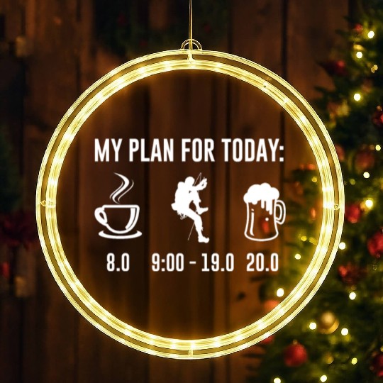 My Plan For Today Climbing Bouldering Climbing LED Christmas Window Lights
