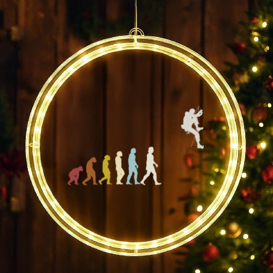 Climbing Evolution Mountaineering Bouldering LED Christmas Window Lights