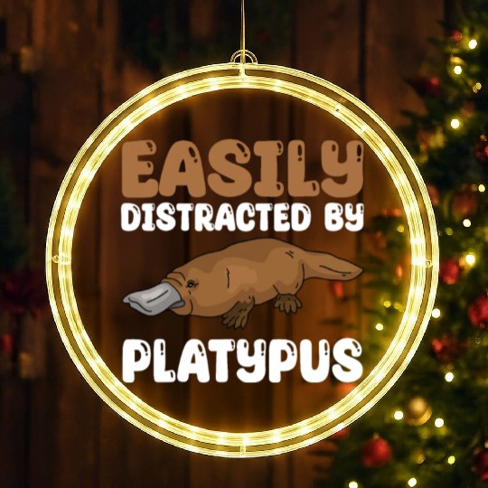 Platypus Lover Design LED Christmas Window Lights