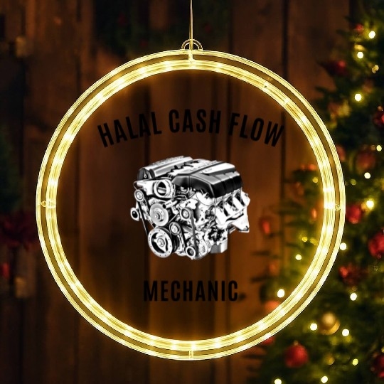 Halal Cash Flow - Mechanic Black LED Christmas Window Lights