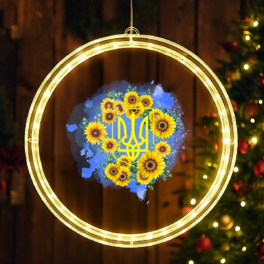 Support Ukraine LED Christmas Window Lights