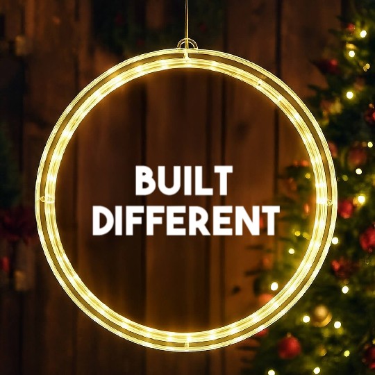 Built Different LED Christmas Window Lights